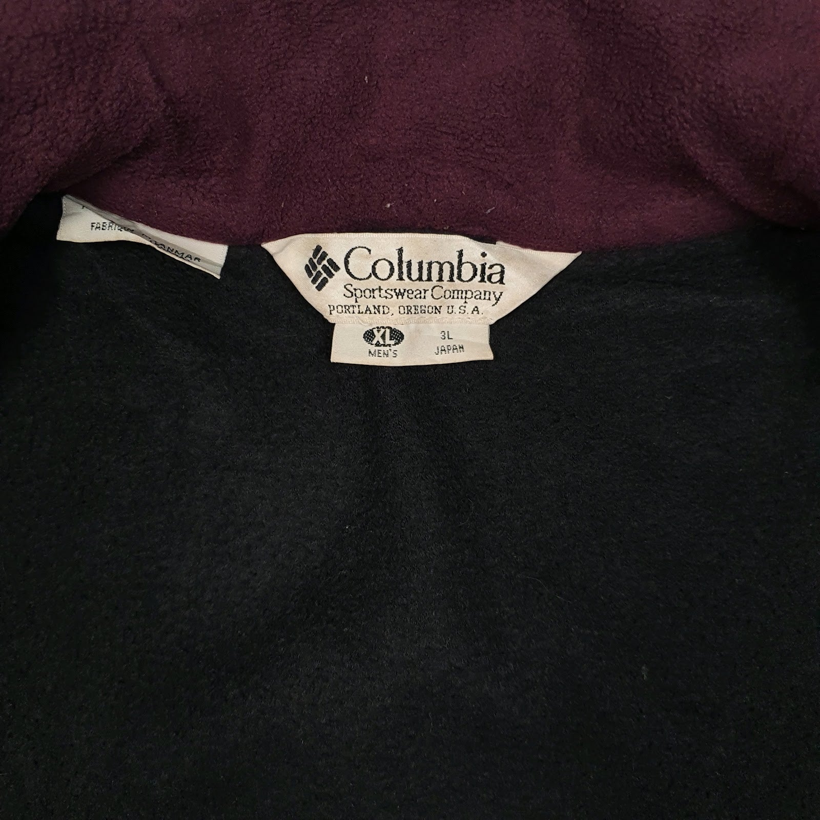 Mens Black Columbia Sportswear Company Vintage 90s Full Zip Jumper