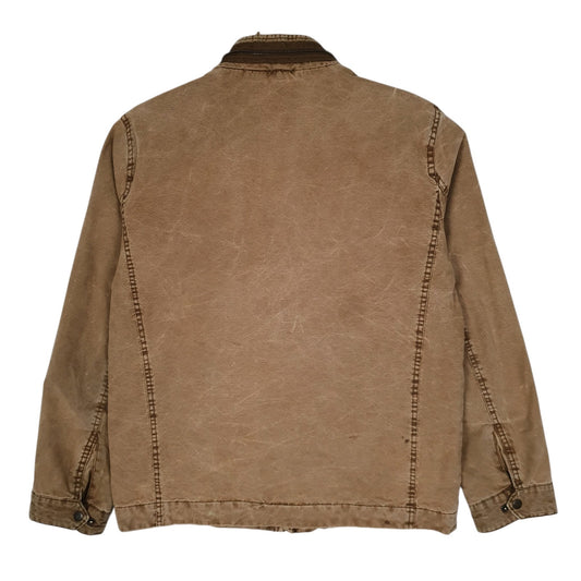 Mens Brown Levis Bomber Military Chore  Coat