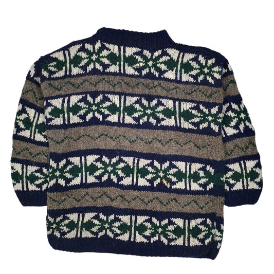 Mens Grey Sisandina Handicrafts Knitwear Crewneck Jumper