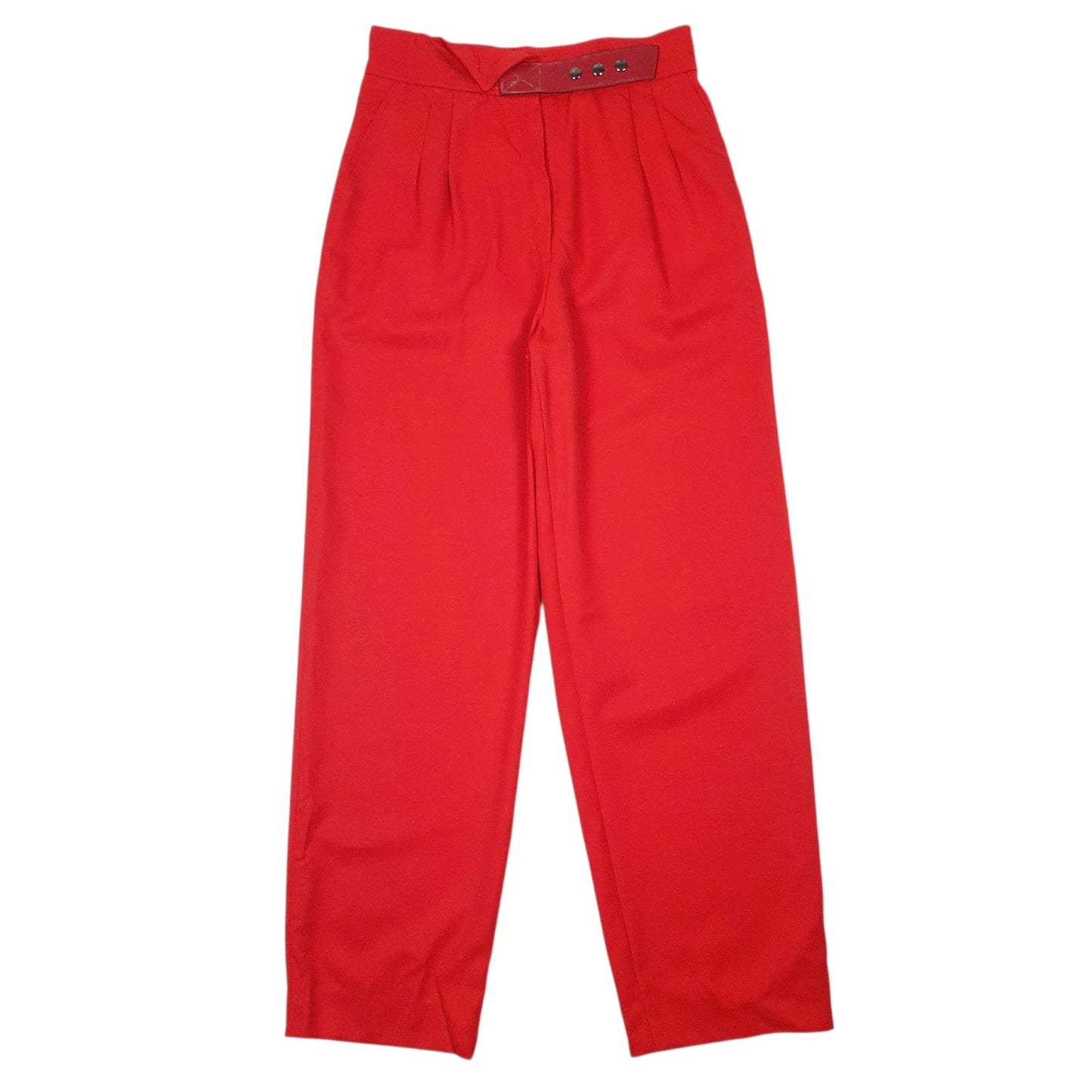 Womens Red Unbranded Pleated Formal Trousers