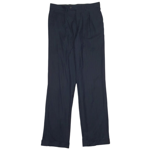 Mens Navy Loro Pianni  Formal Trousers