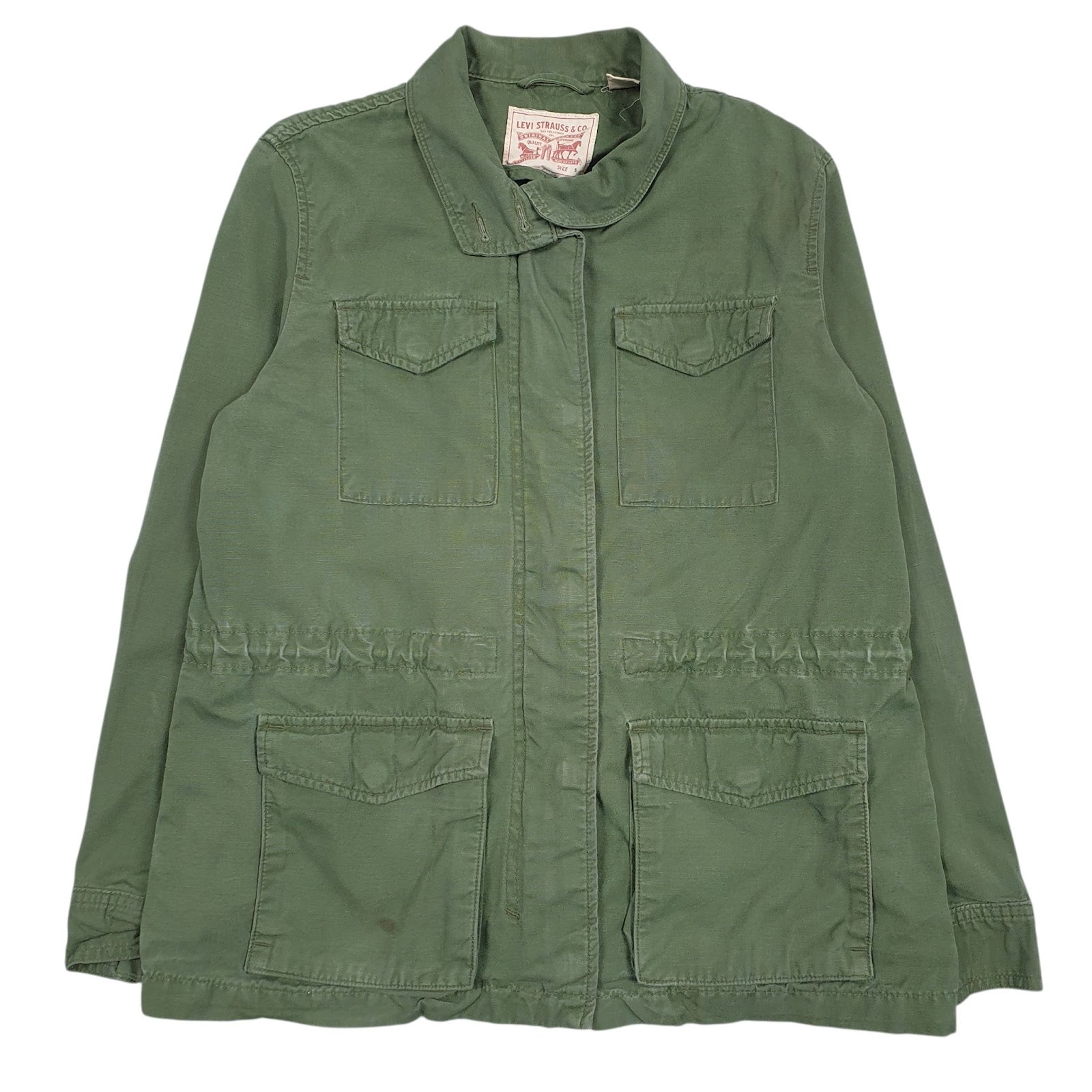 Womens Green Levis Military  Coat