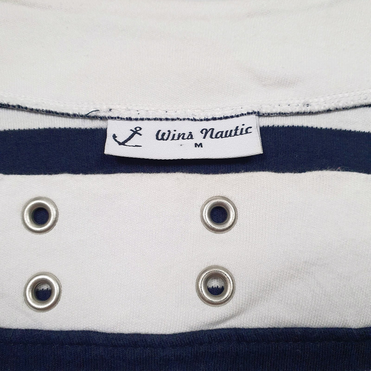 Womens Navy Wins Nautic  Crewneck Jumper
