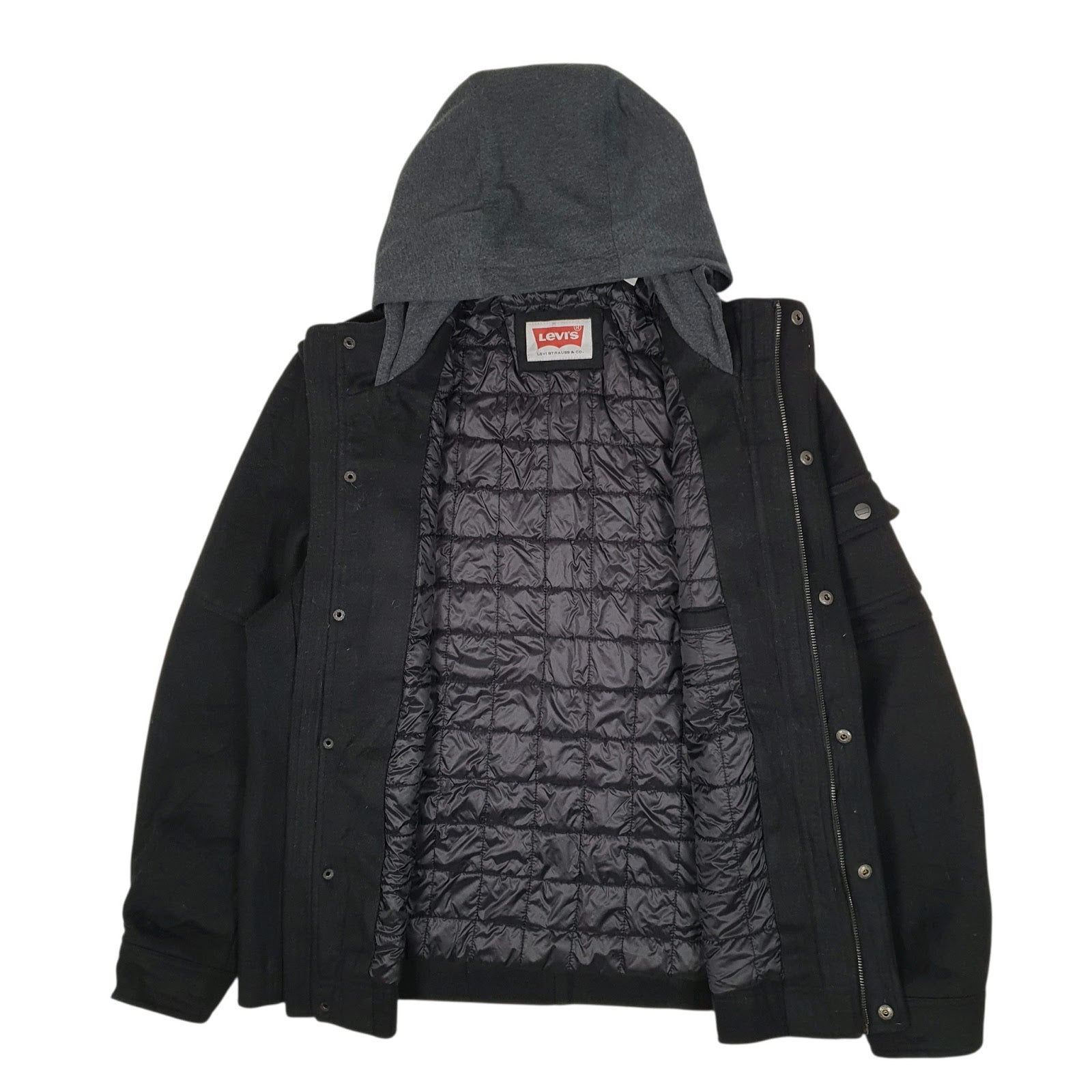 Mens Brown Levis Military Navy Duffle  Coat