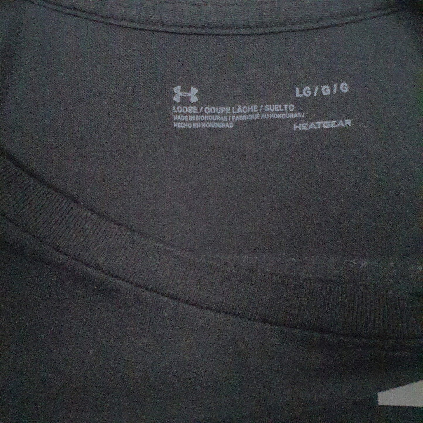 Mens Black Under Armour Heat Gear  T Shirt