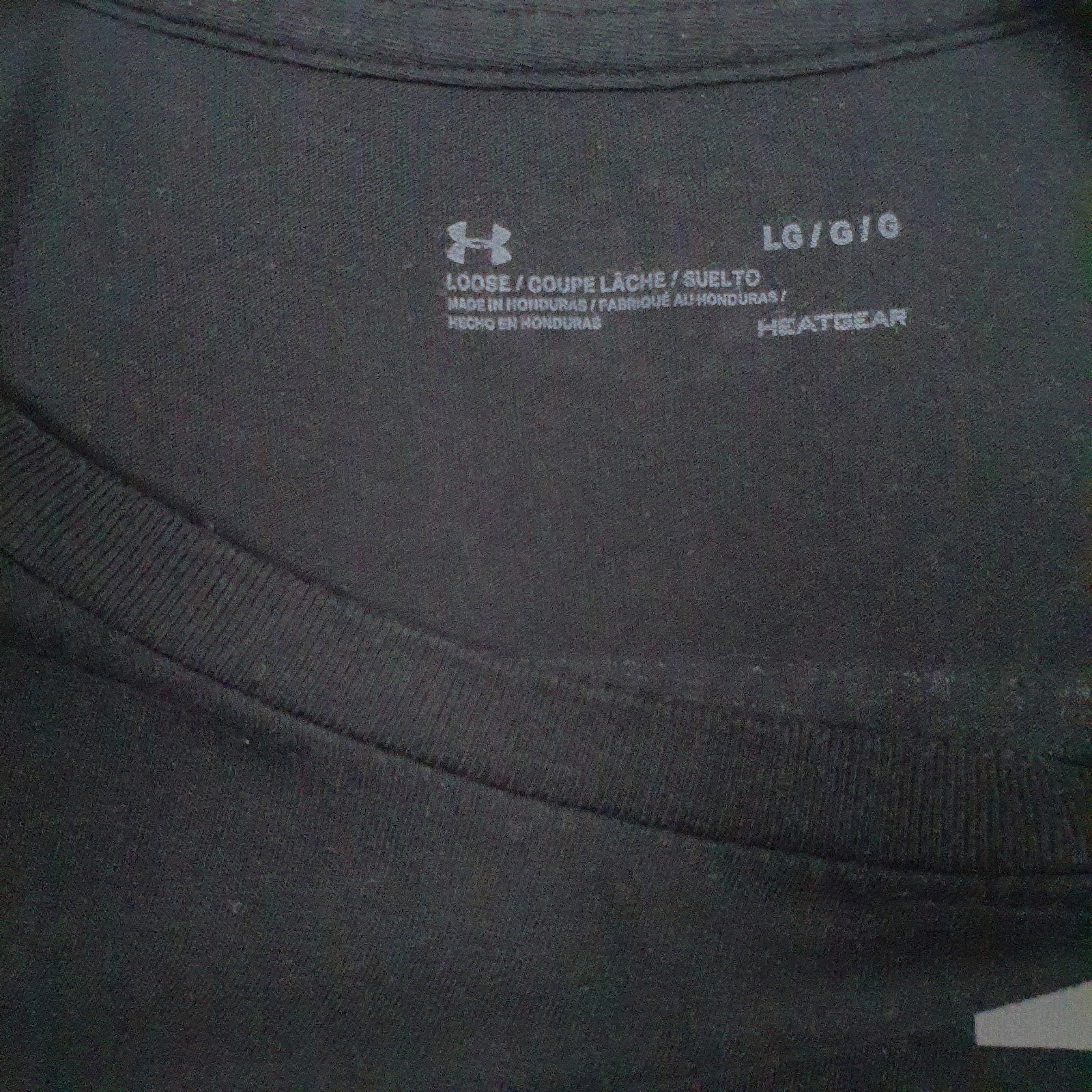 Mens Black Under Armour Heat Gear  T Shirt