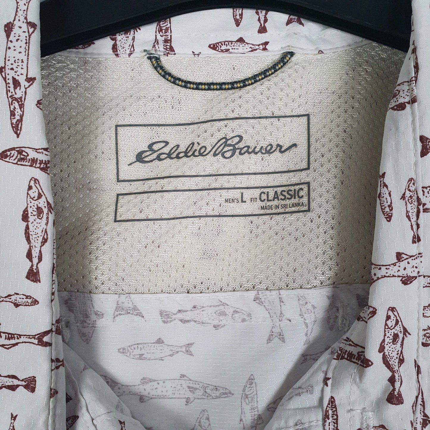 Mens White Eddie Bauer Graphic  Shirt