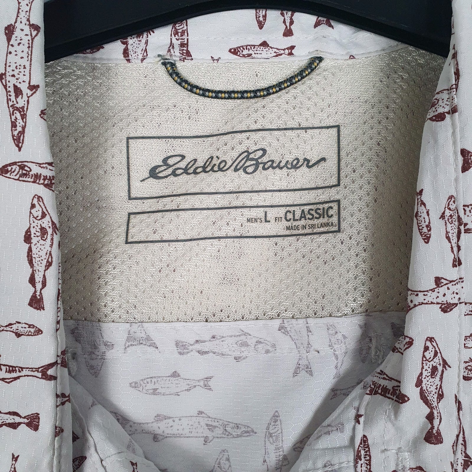 Mens White Eddie Bauer Graphic  Shirt