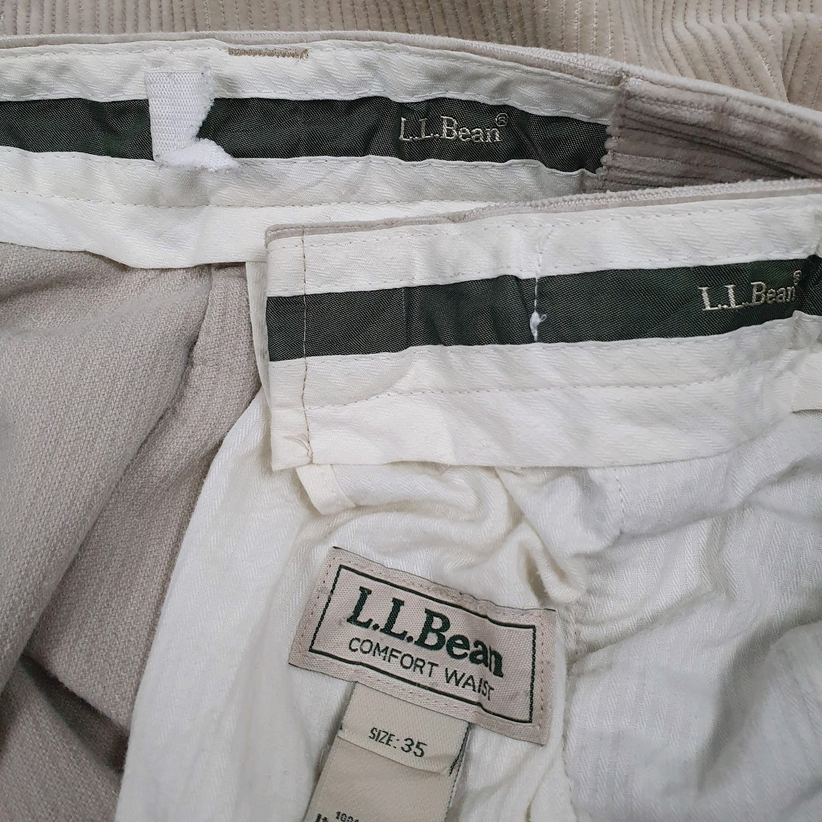 Mens Brown L.L.Bean Pleated  Trousers