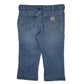 Womens Blue Carhartt Capri  Jeans