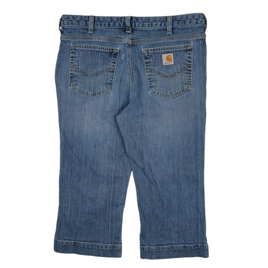 Womens Blue Carhartt Capri  Jeans