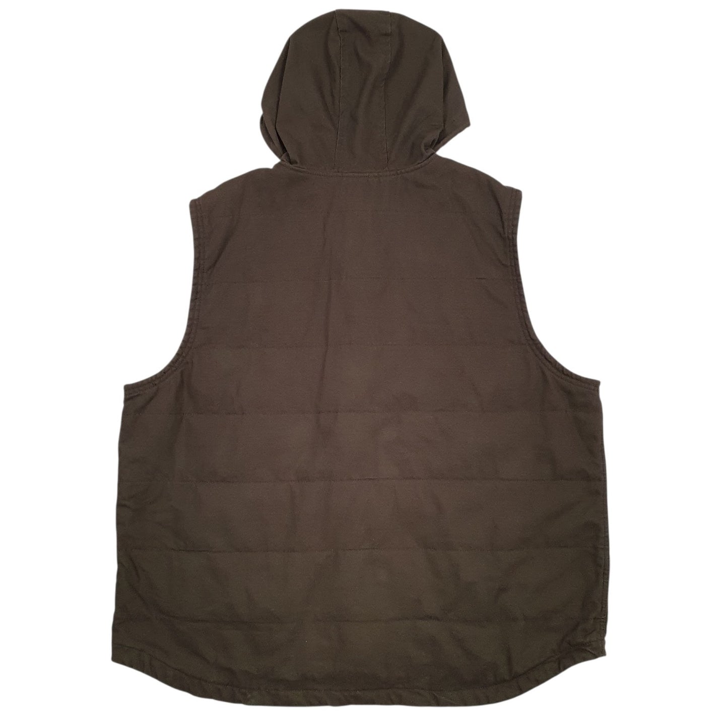 Mens Green Wrangler Workwear Padded Hooded  Coat