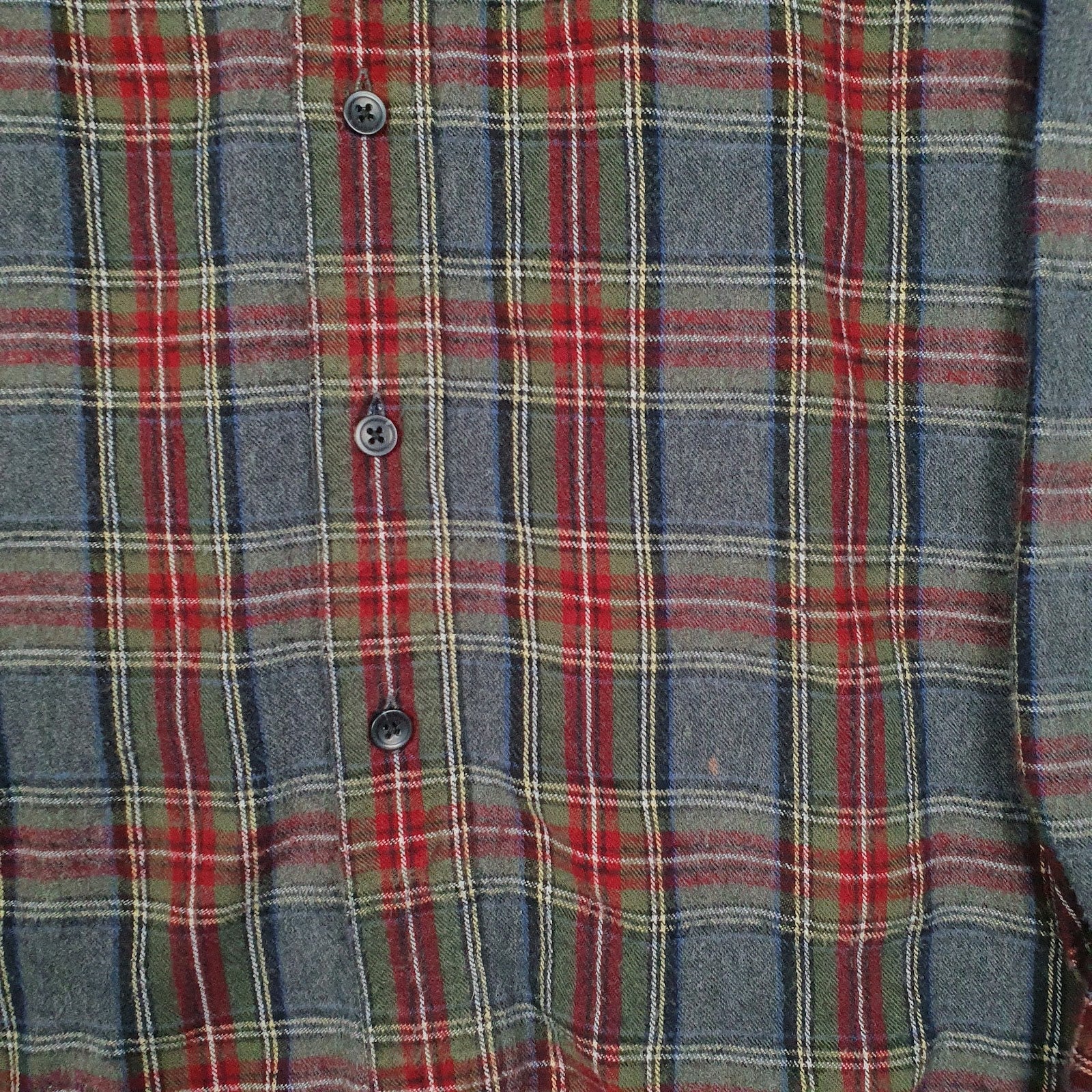Mens Grey L.L.Bean Flannem  Shirt