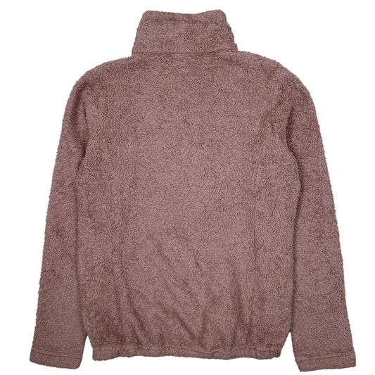 Womens Pink Patagonia Los Gatos Sherpa Fluffy Quarter Zip Jumper