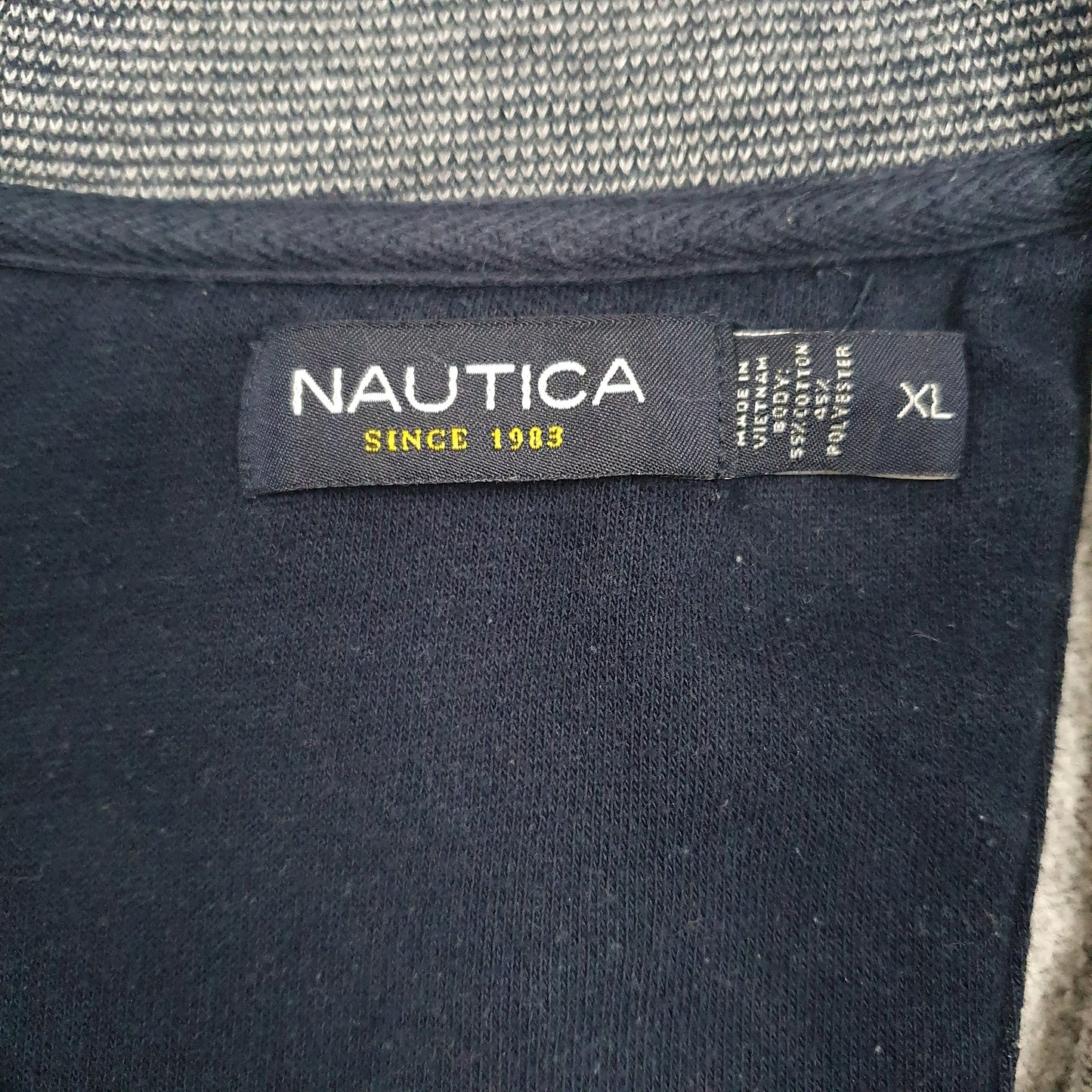 Mens Grey Nautica  Quarter Zip Jumper