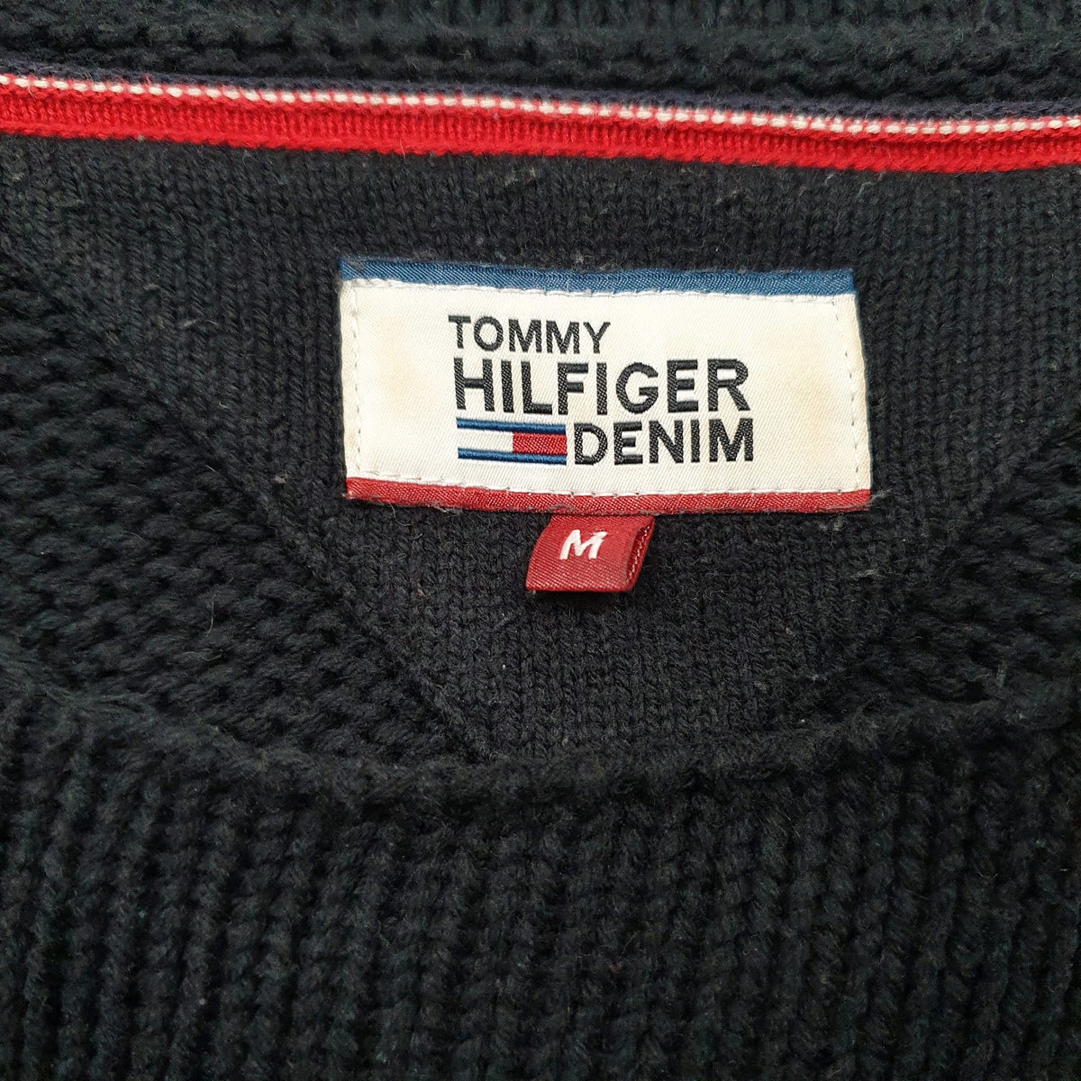 Mens Black Tommy Hilfiger Knit Crewneck Jumper