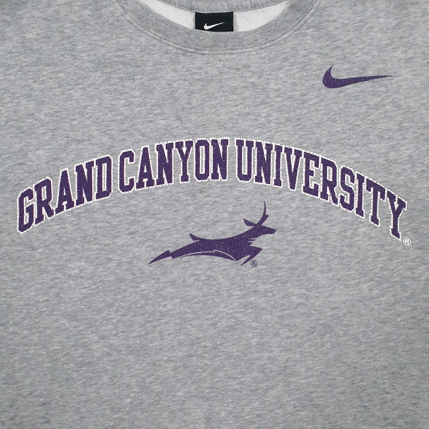 Mens Grey Nike Grand Canyon University Crewneck Jumper
