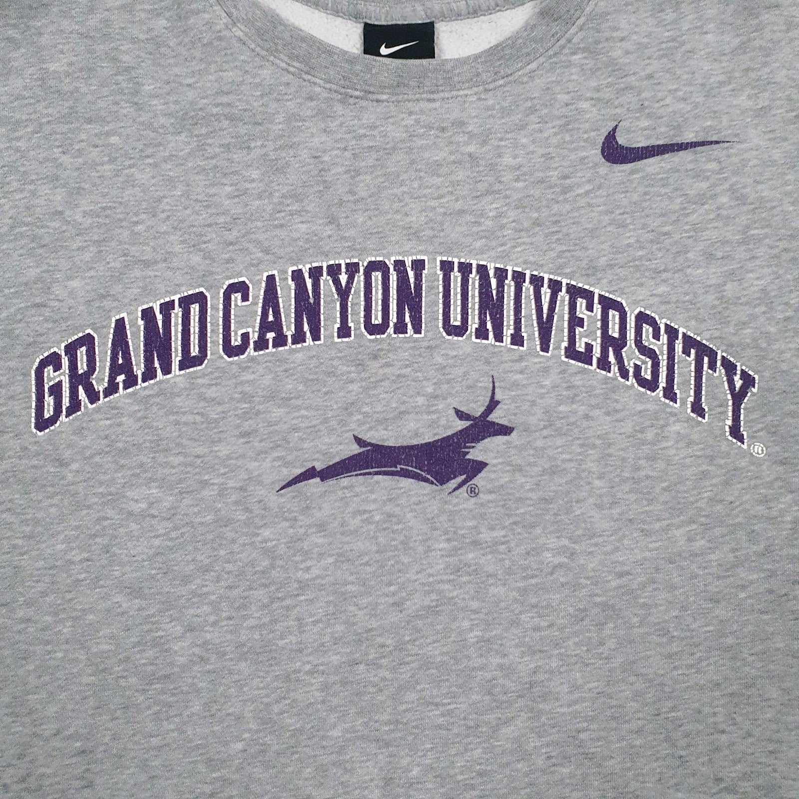 Mens Grey Nike Grand Canyon University Crewneck Jumper
