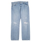 Mens Blue Levis Distressed 501 JeansW40 L32