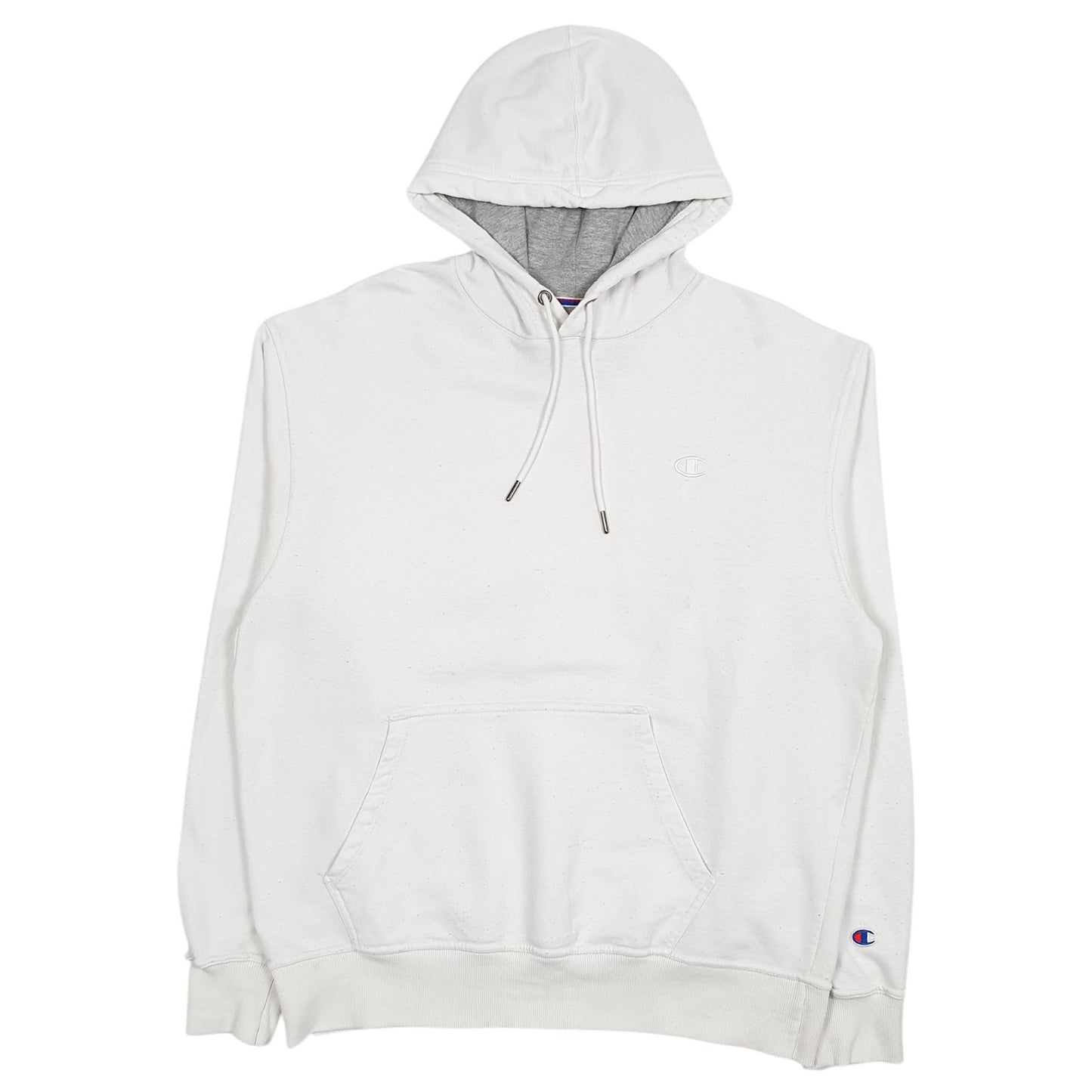 Mens White Champion  Hoodie Jumper