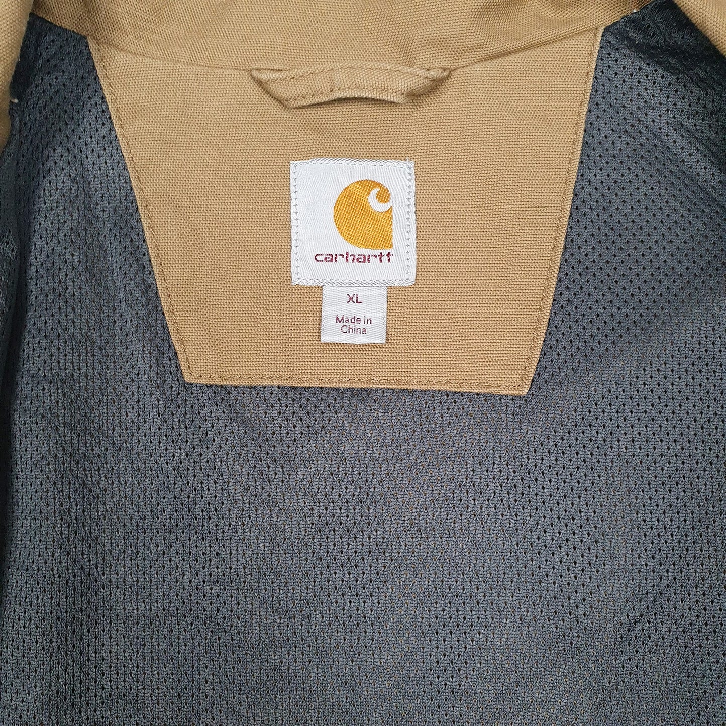 Mens Brown Carhartt Cryder Foreman Detroit Windbreaker Full Zip Coat