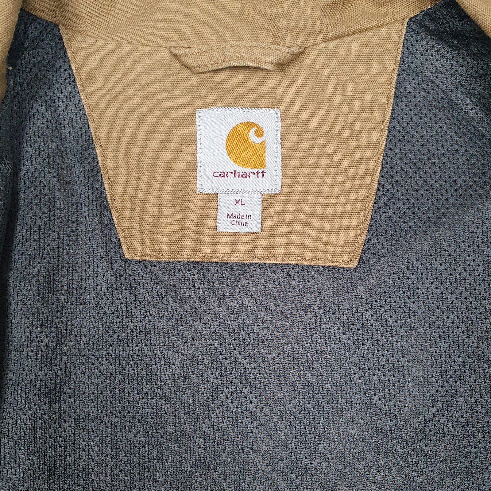 Mens Brown Carhartt Cryder Foreman Detroit Windbreaker Full Zip Coat