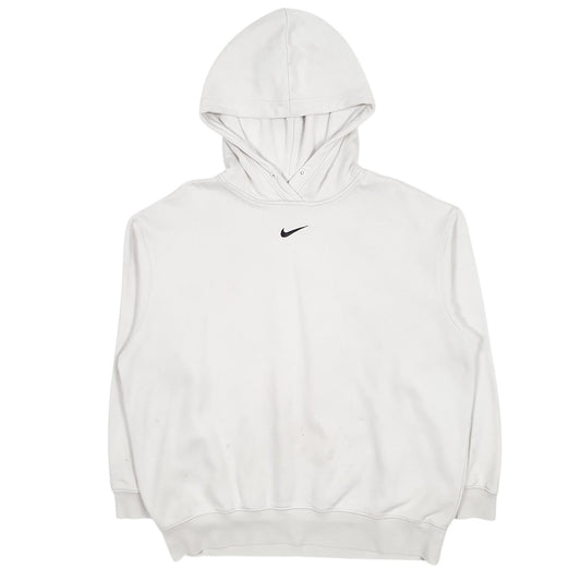 Mens White Nike Baggy Hoodie Jumper