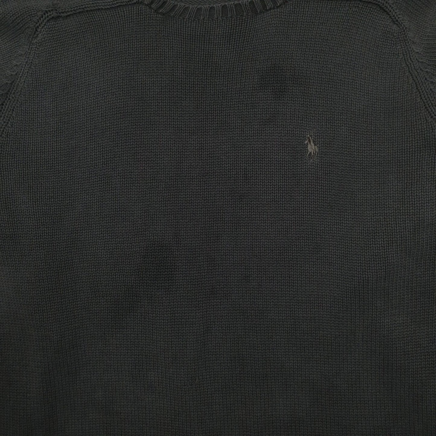 Mens Grey Polo Ralph Lauren Chunky Knit Crewneck Jumper