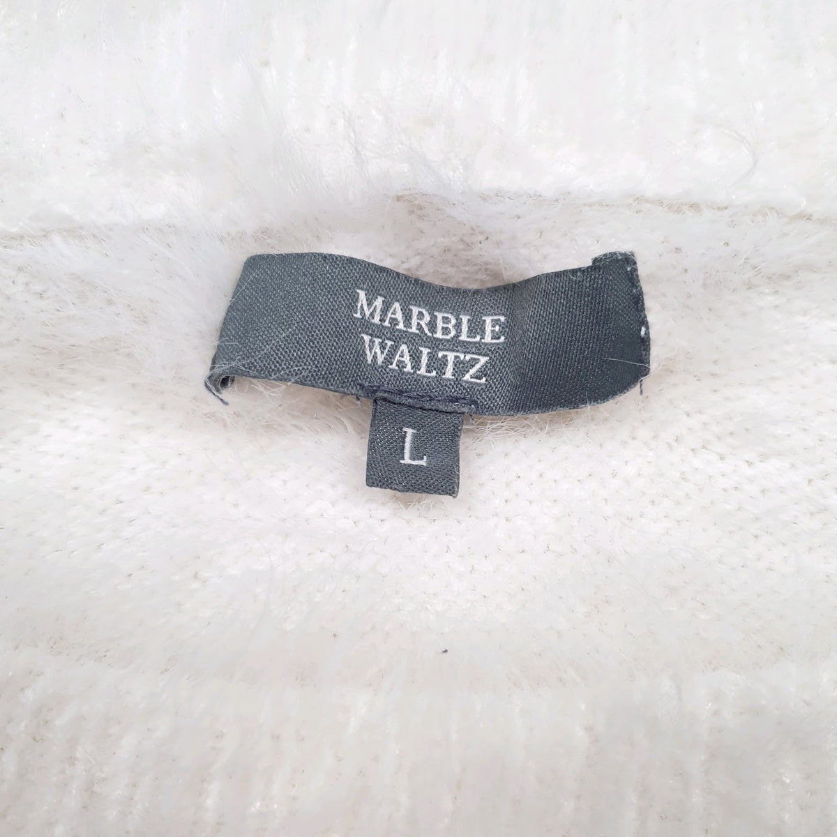 Womens White Marble Waltz  Crewneck Jumper