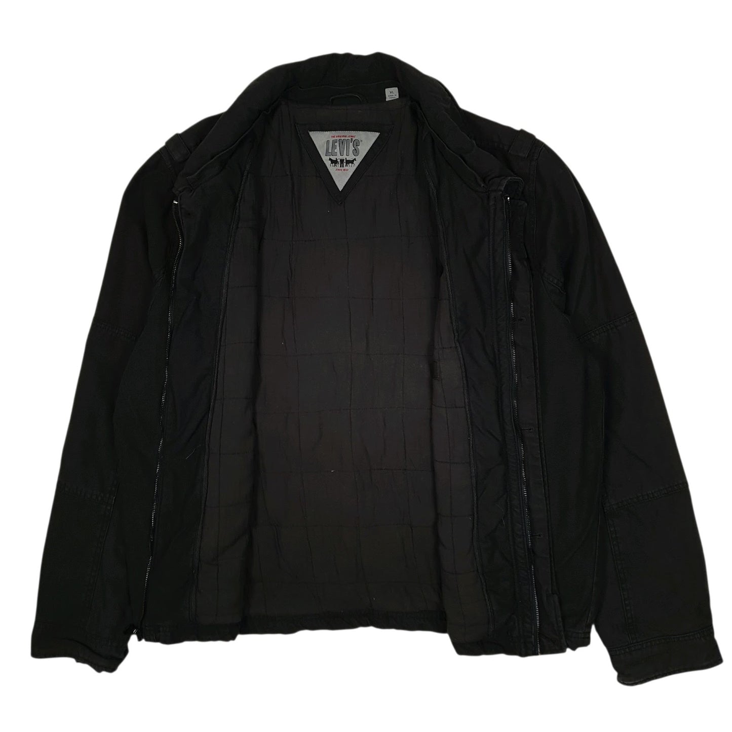 Mens Black Levis Bomber  Coat