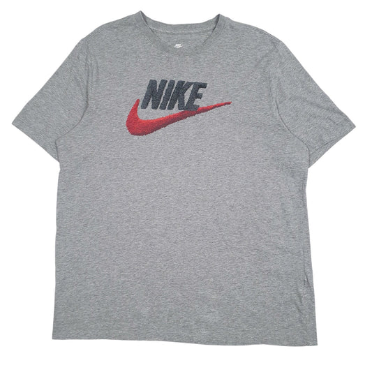 Mens Grey Nike Spellout Short Sleeve T Shirt