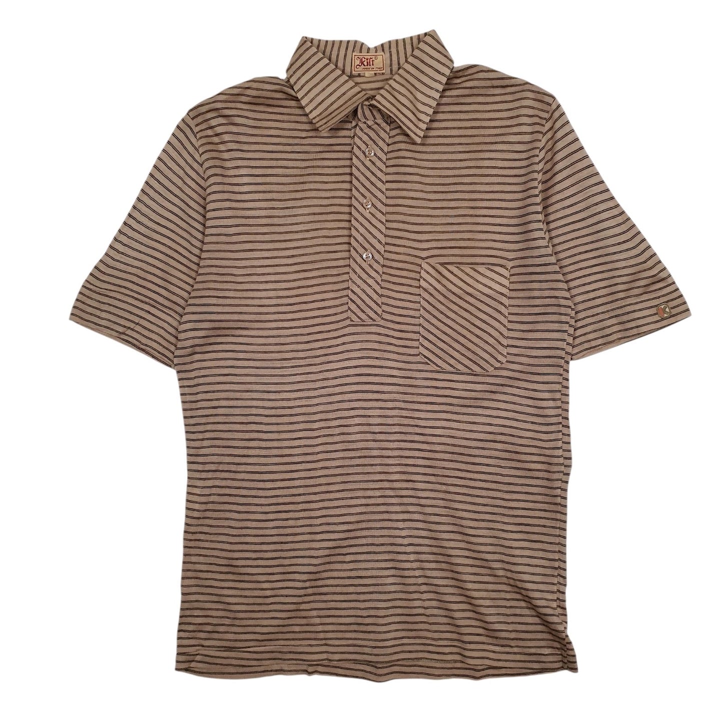 Mens Beige Kilt Made In Italy Short Sleeve Polo Shirt