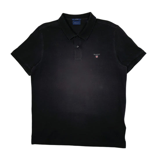 Mens Black GANT  Short Sleeve Polo Shirt