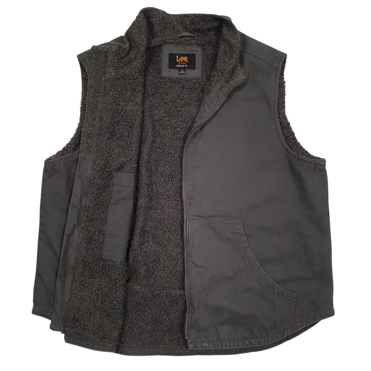 Mens Grey Lee Sherpa Lined  Coat