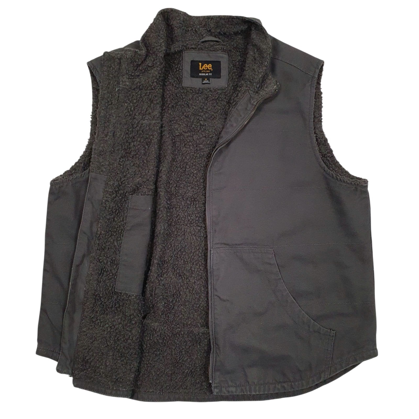Mens Grey Lee Sherpa Lined  Coat