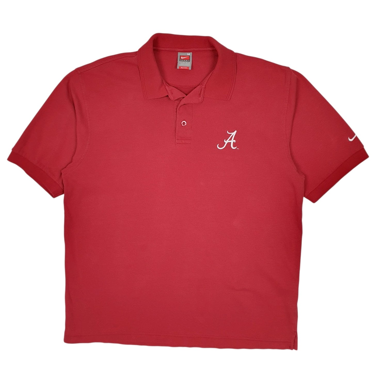 Mens Red Nike Alabama Crimson Tide Vintage 00s Short Sleeve Polo Shirt