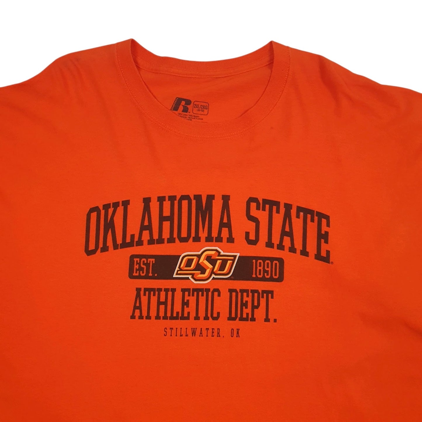 Mens Orange Russel Athletic Oklahoma State  T Shirt