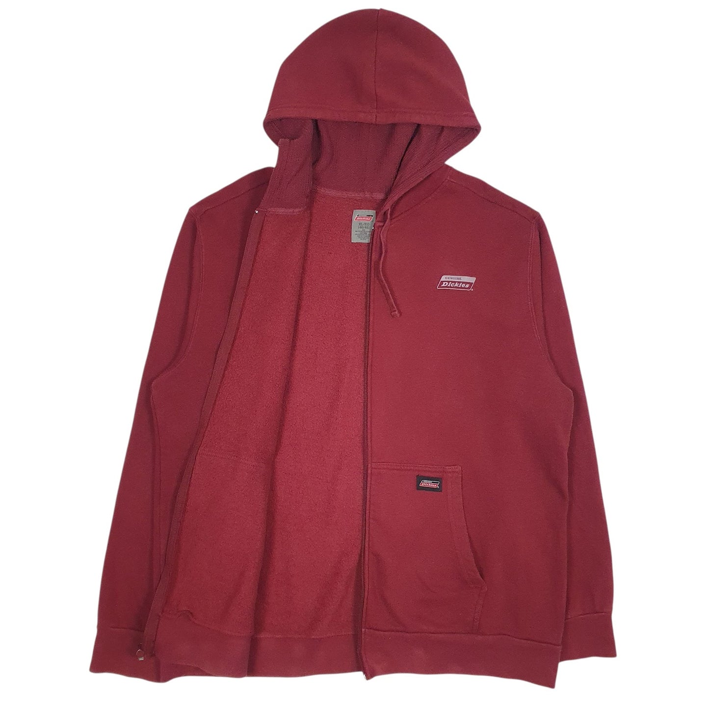 Mens Burgundy Dickies  Full Zip Jumper