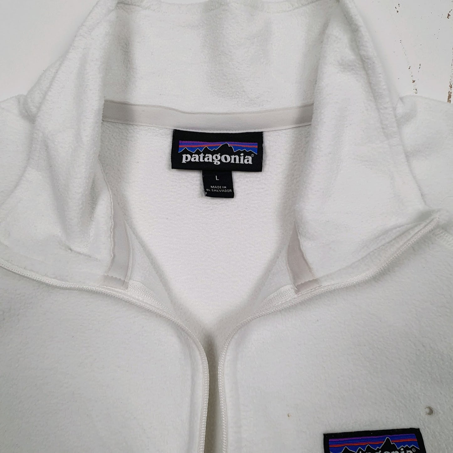 Womens White Patagonia Micro D Quarter Zip Jumper
