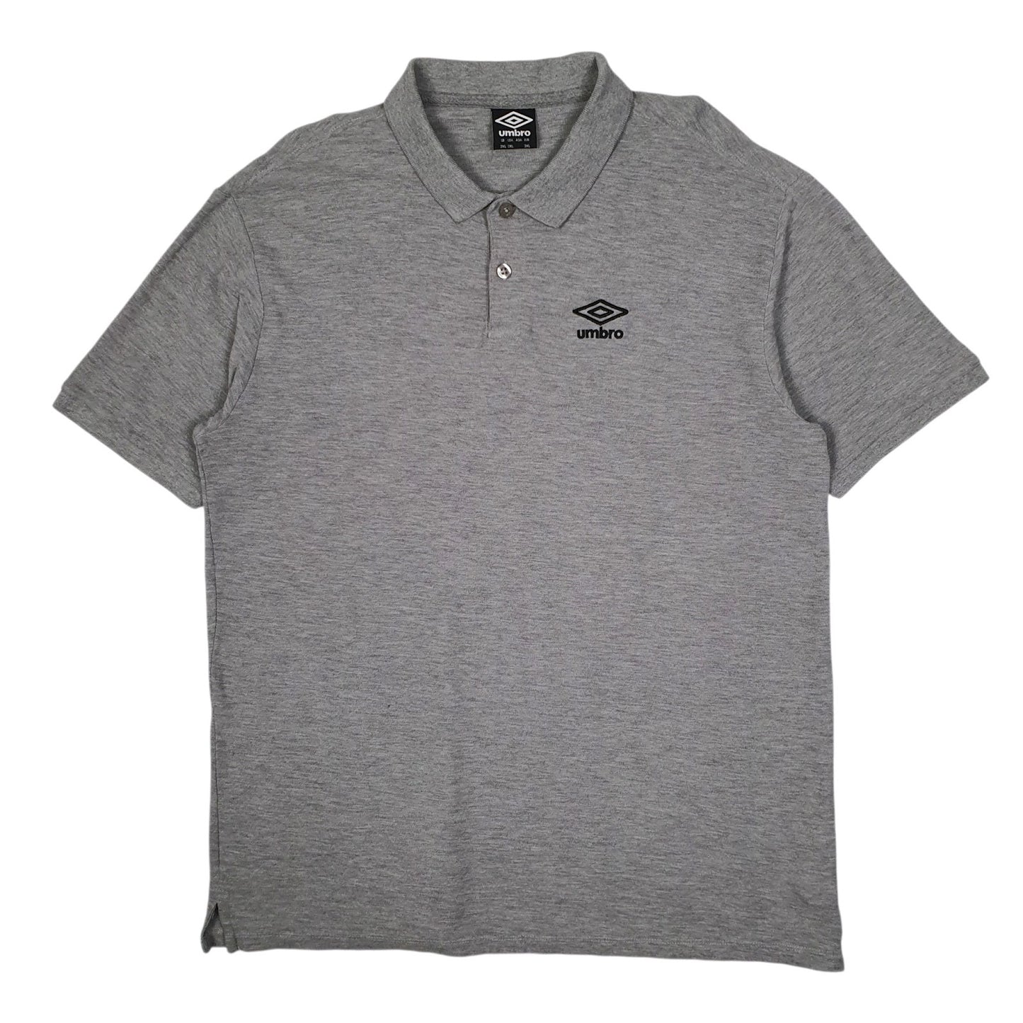 Mens Grey Umbro  Short Sleeve Polo Shirt