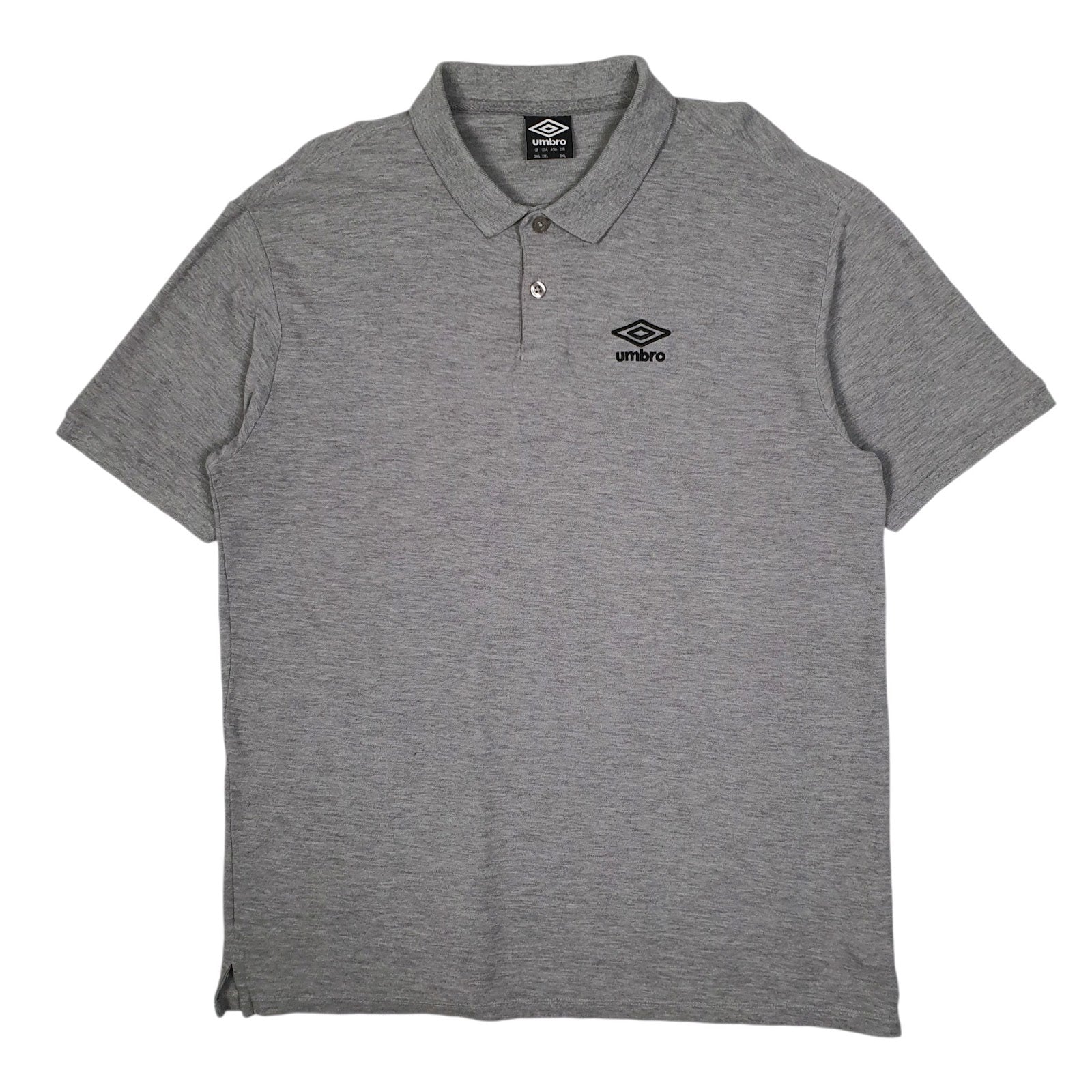 Mens Grey Umbro  Short Sleeve Polo Shirt