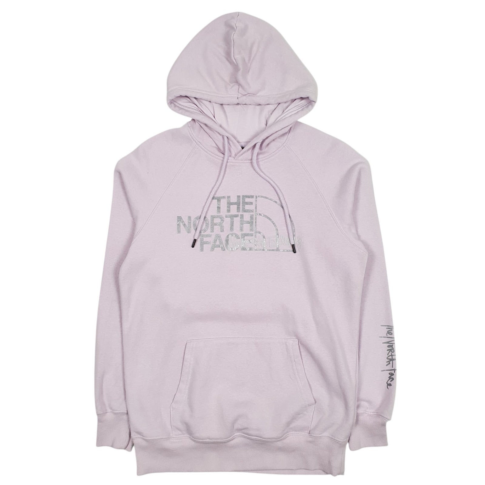 Womens Pink The North Face Spellout Hoodie Jumper