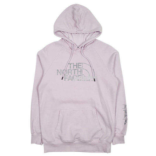 Womens Pink The North Face Spellout Hoodie Jumper
