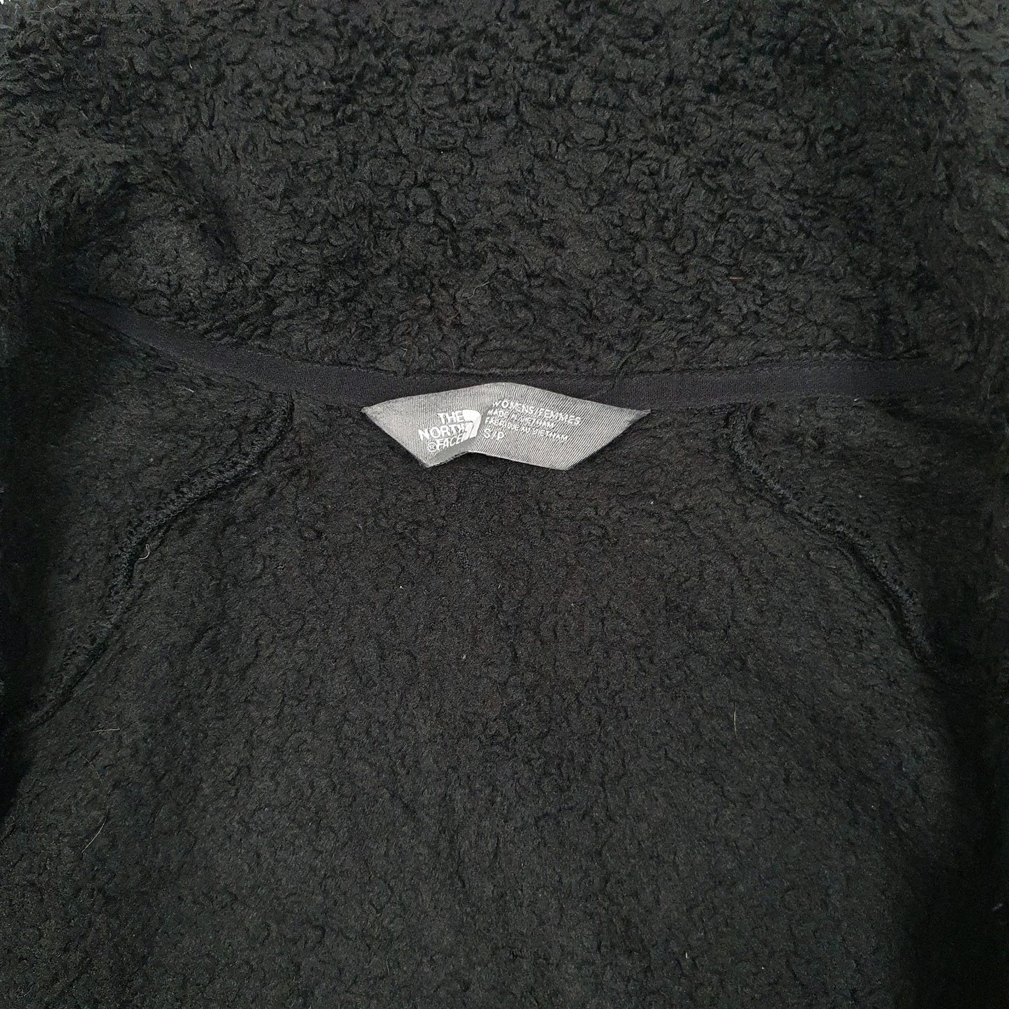 Womens Black The North Face Fluffy Full Zip Jumper