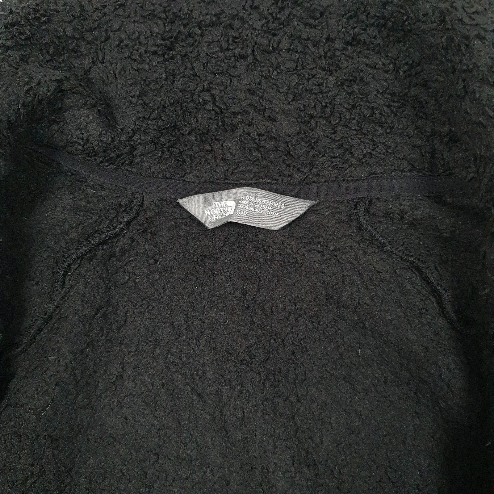 Womens Black The North Face Fluffy Full Zip Jumper