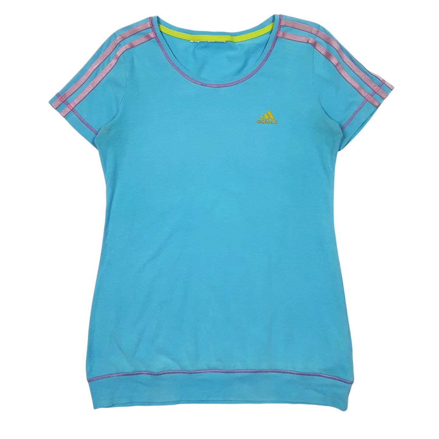 Womens Blue Adidas  Short Sleeve T Shirt