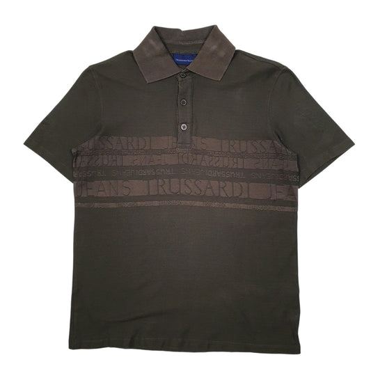 Mens Green Trussardi  Short Sleeve Polo Shirt