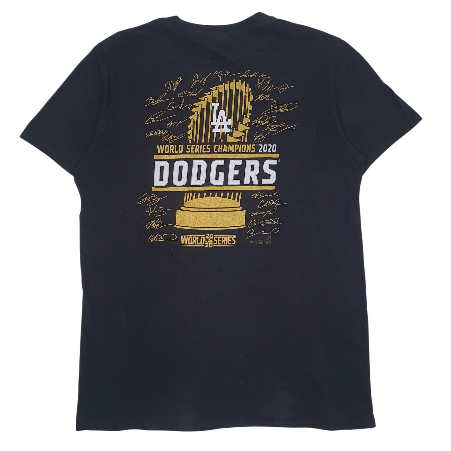 Mens Black Gildan MLB Los Angeles Dodgers World Series Champions  T Shirt