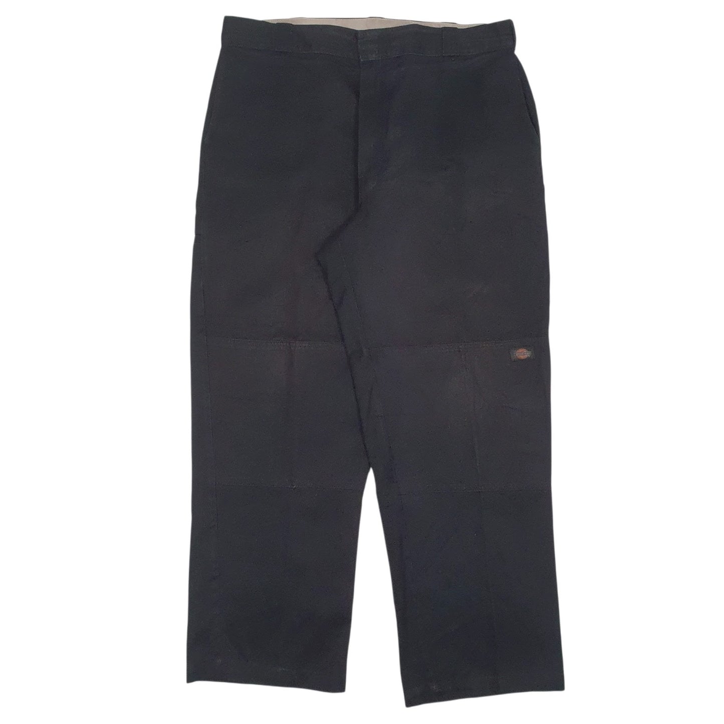 Mens Black Dickies Workwear Double Knees Chino Trousers
