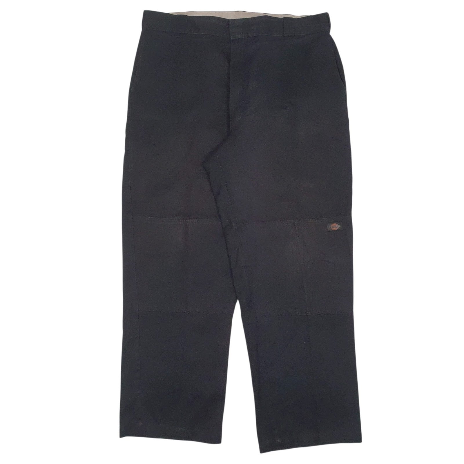 Mens Black Dickies Workwear Double Knees Chino Trousers